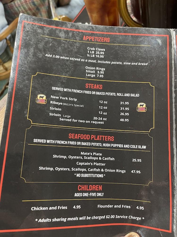 McLin's Restaurant Menu image 3