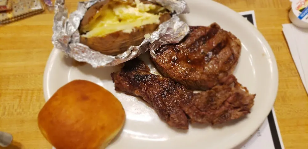 Ribeye Steak with a Baked Potato